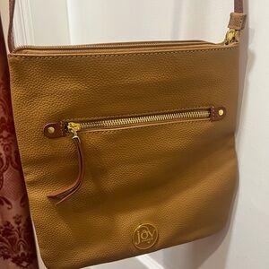 Joy Joy Mustard Leather Crossbody Bag